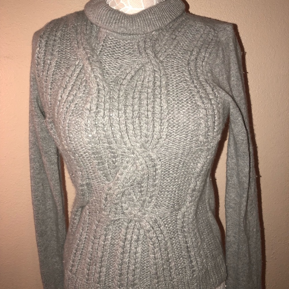 💰Joan Vass || grey sweater woven knitted sweater - Picture 2 of 5